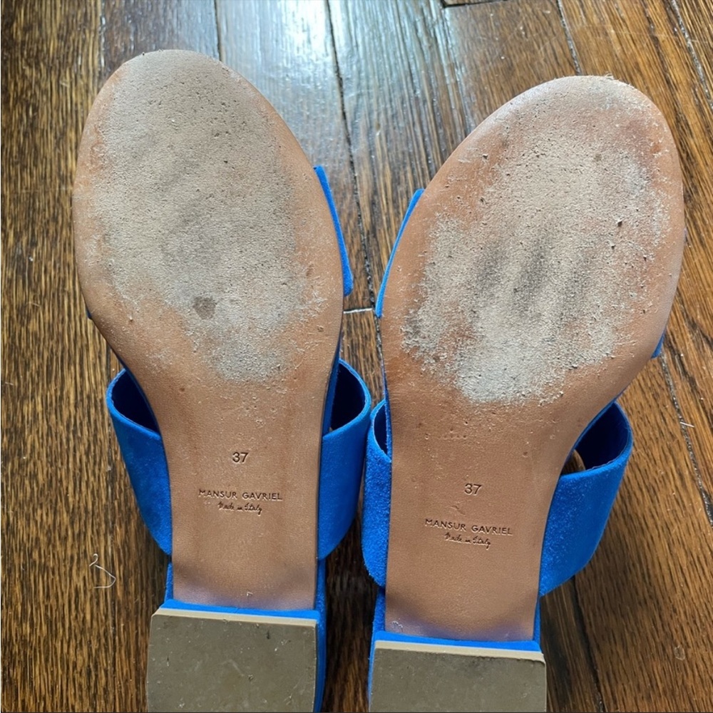 Mansur Gavriel Blue Sandals - Picture 7 of 11